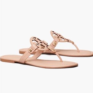 Tory Burch Light Sand (nude) Miller Logo Thong Sandals Size 7